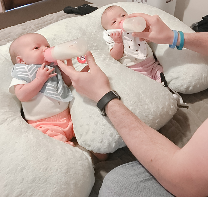 Exclusively pumping and bottle feeding twins
