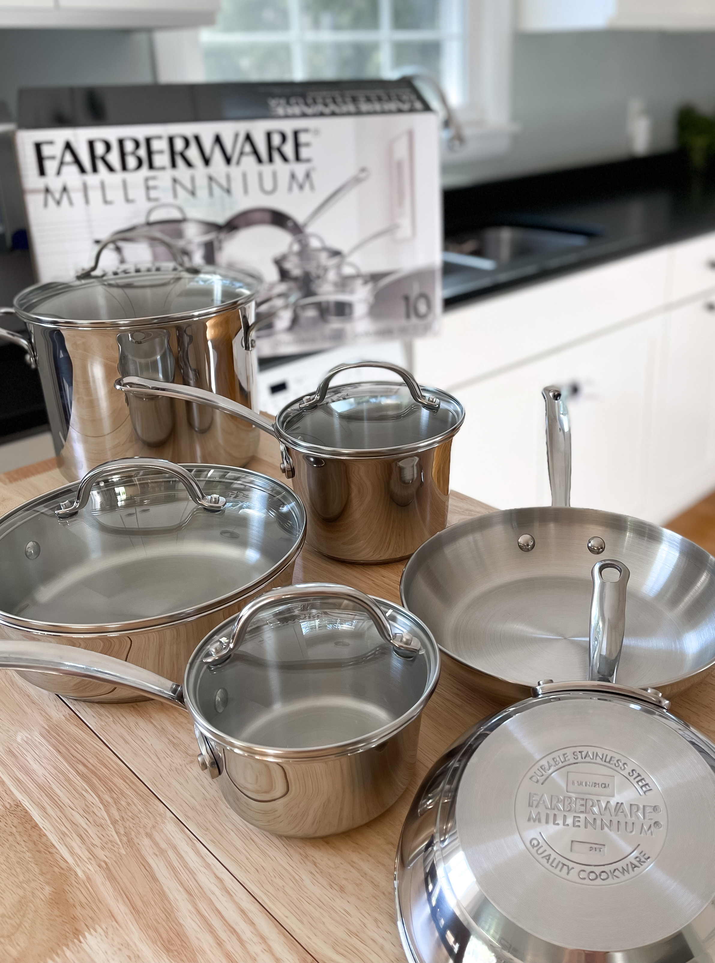 Farberware stainless steel cookware 10-piece set